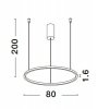 Lampa Sufitowa Czarna Wisząca LED TOLUCA LE42781 LUCES EXCLUSIVAS 